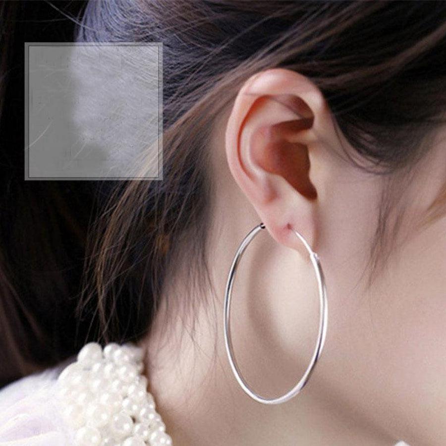 Boucles d'oreilles créoles en argent 925