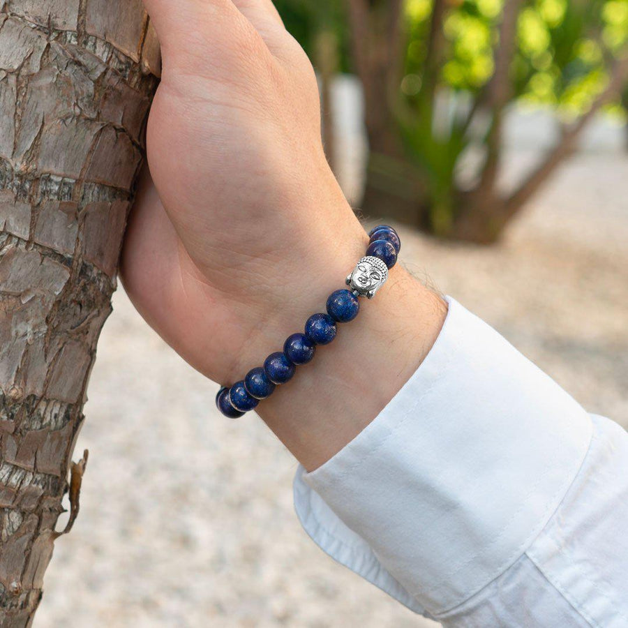 Bracelet « anti-stress » en Lapis Lazuli et tête de Bouddha