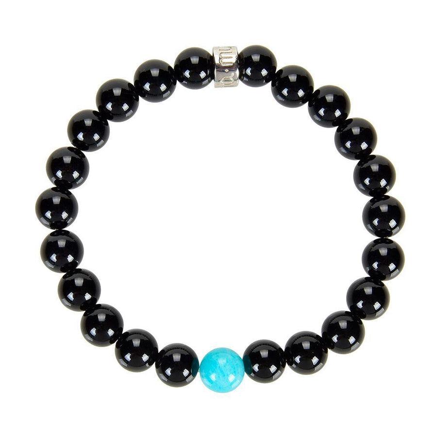 Bracelet « Anti-stress » en Onyx Noir et Amazonite