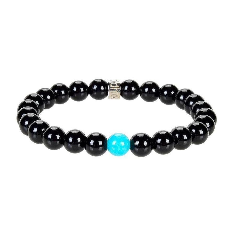 Bracelet « Anti-stress » en Onyx Noir et Amazonite
