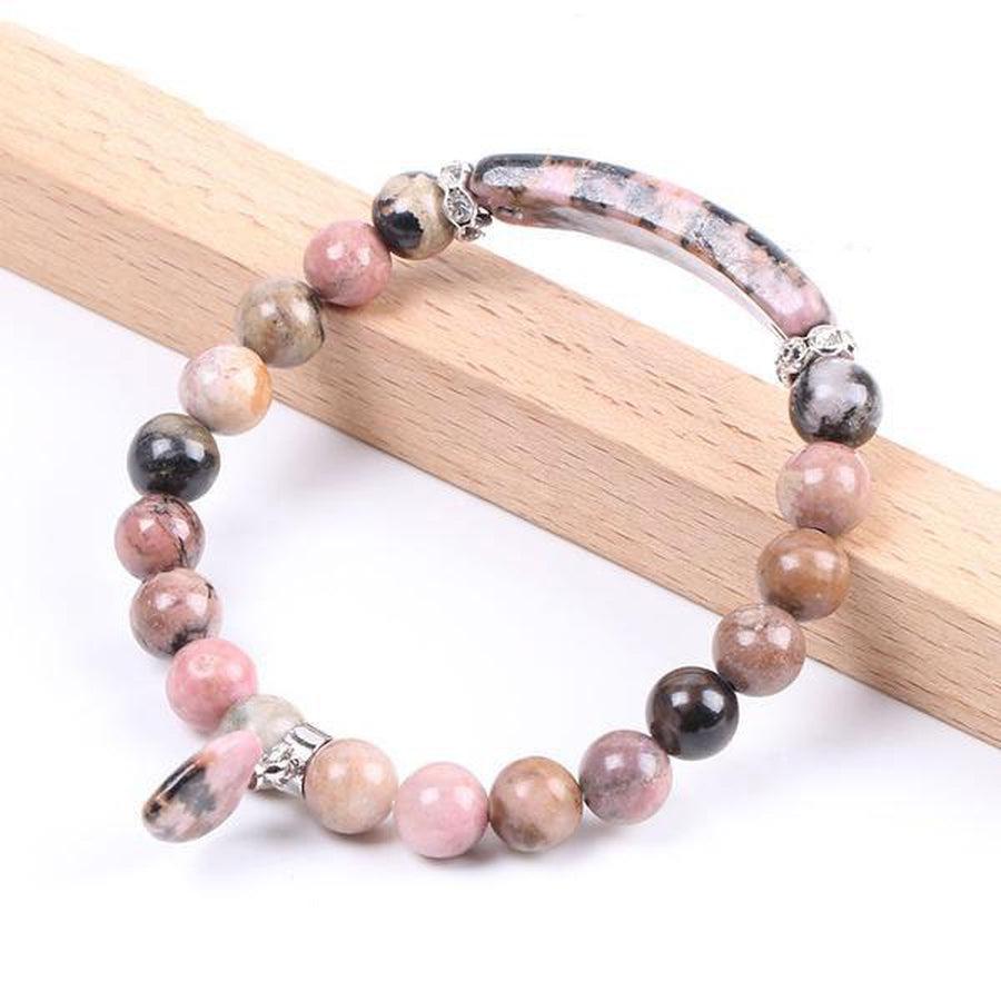 Bracelet «anti-stress et confiance » en Rhodonite