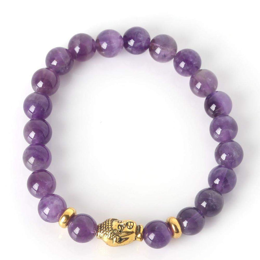 Bracelet Bouddha en Amethystes