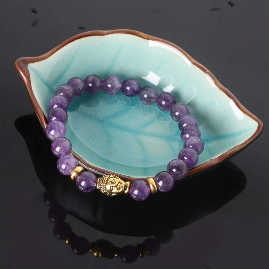 Bracelet Bouddha en Amethystes