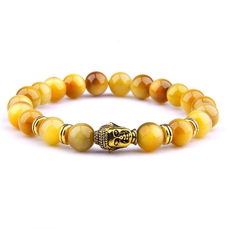 Bracelet Bouddha et Œil de tigre jaune