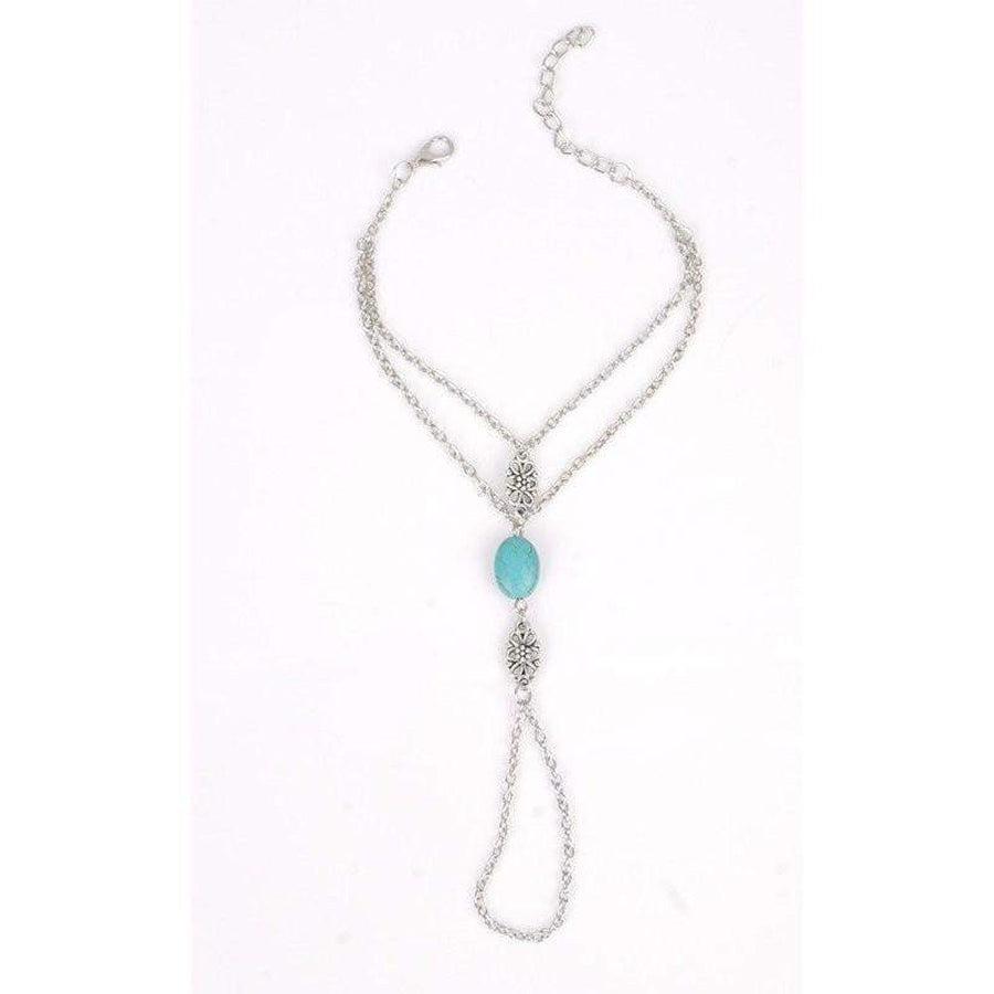Bracelet de cheville turquoise