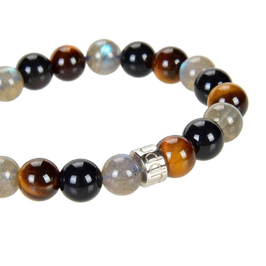 Bracelet de « Protection extrême » en Labradorite, Obsidienne Noire et Oeil de Tigre