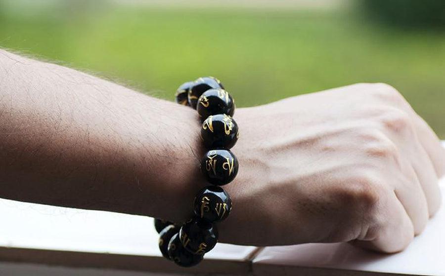 Bracelet en perle d'Onyx noire