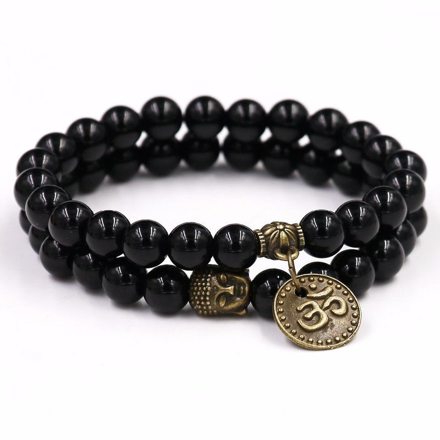 Bracelet «Maitrise et Confiance en soi» en Onyx noir