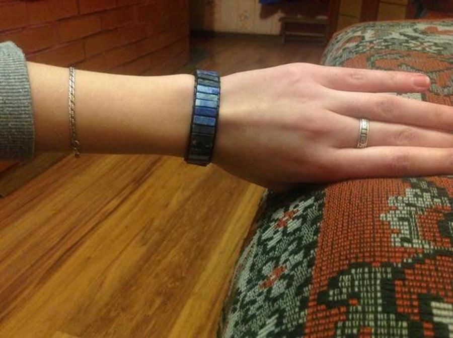 Bracelet manchette en Lapis Lazuli