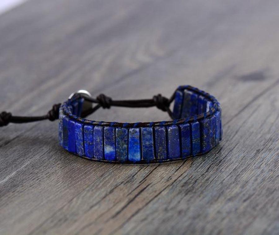Bracelet manchette en Lapis Lazuli