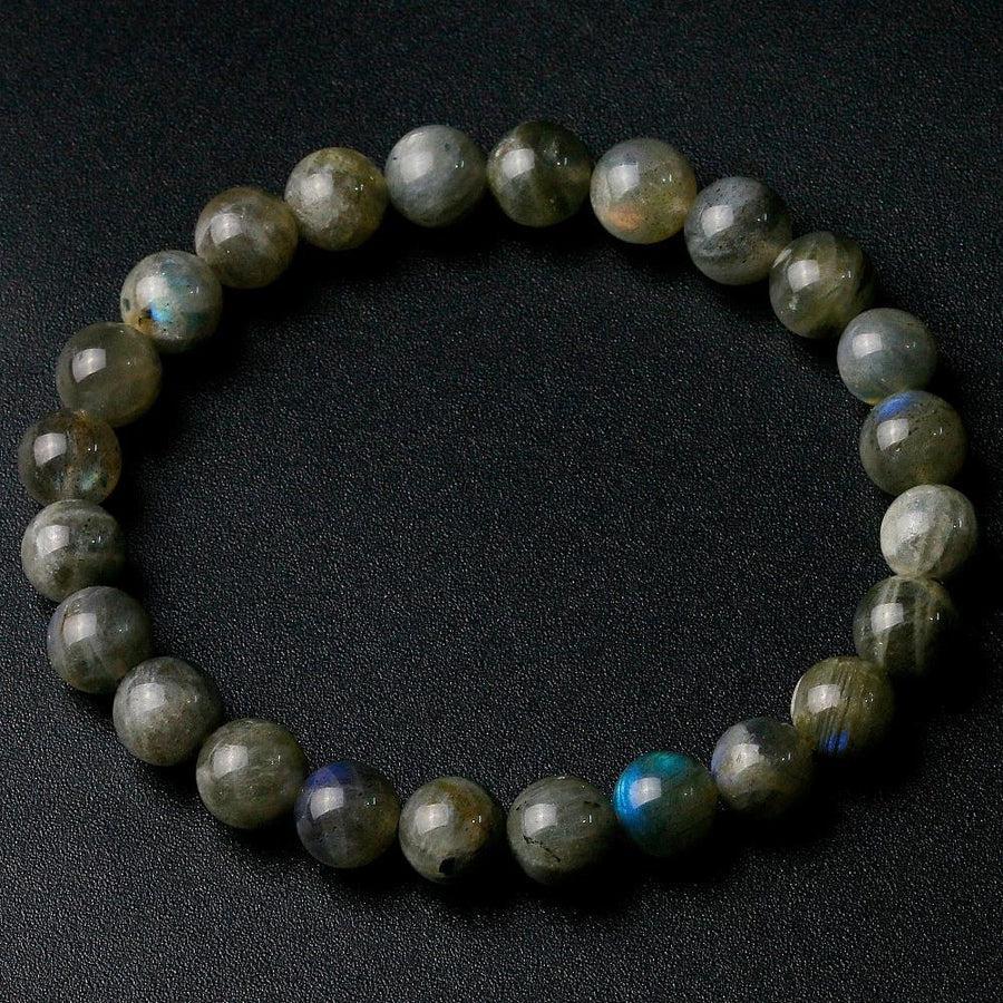 Bracelet «Régénération» en pierres de Labradorite naturelle gris bleu