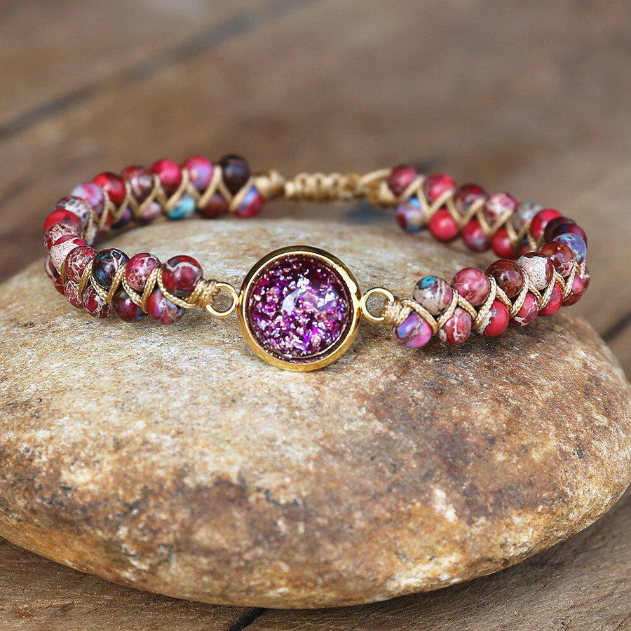 Bracelet Shamballa d’énergie en Orgonite impériale