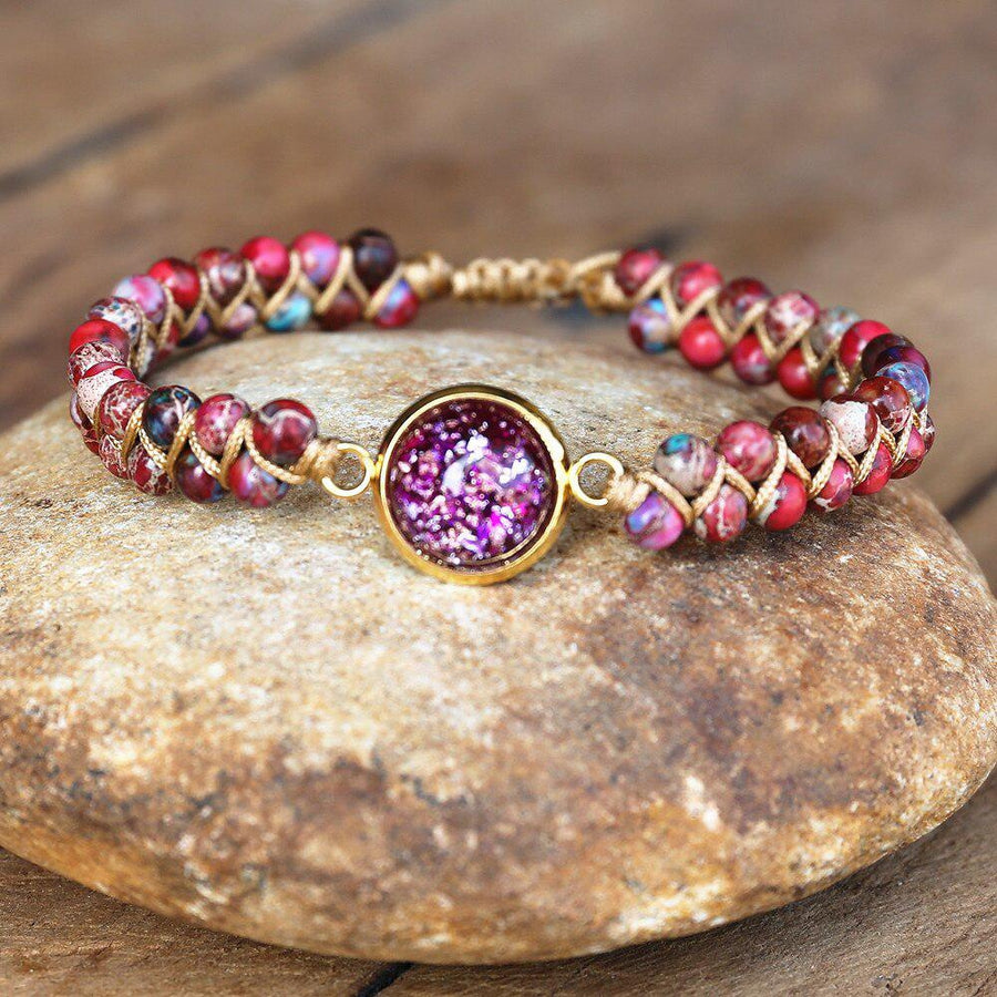 Bracelet Shamballa d’énergie en Orgonite impériale