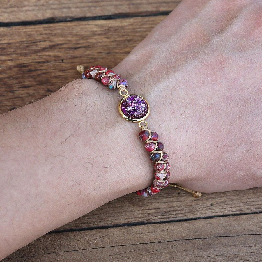 Bracelet Shamballa d’énergie en Orgonite impériale