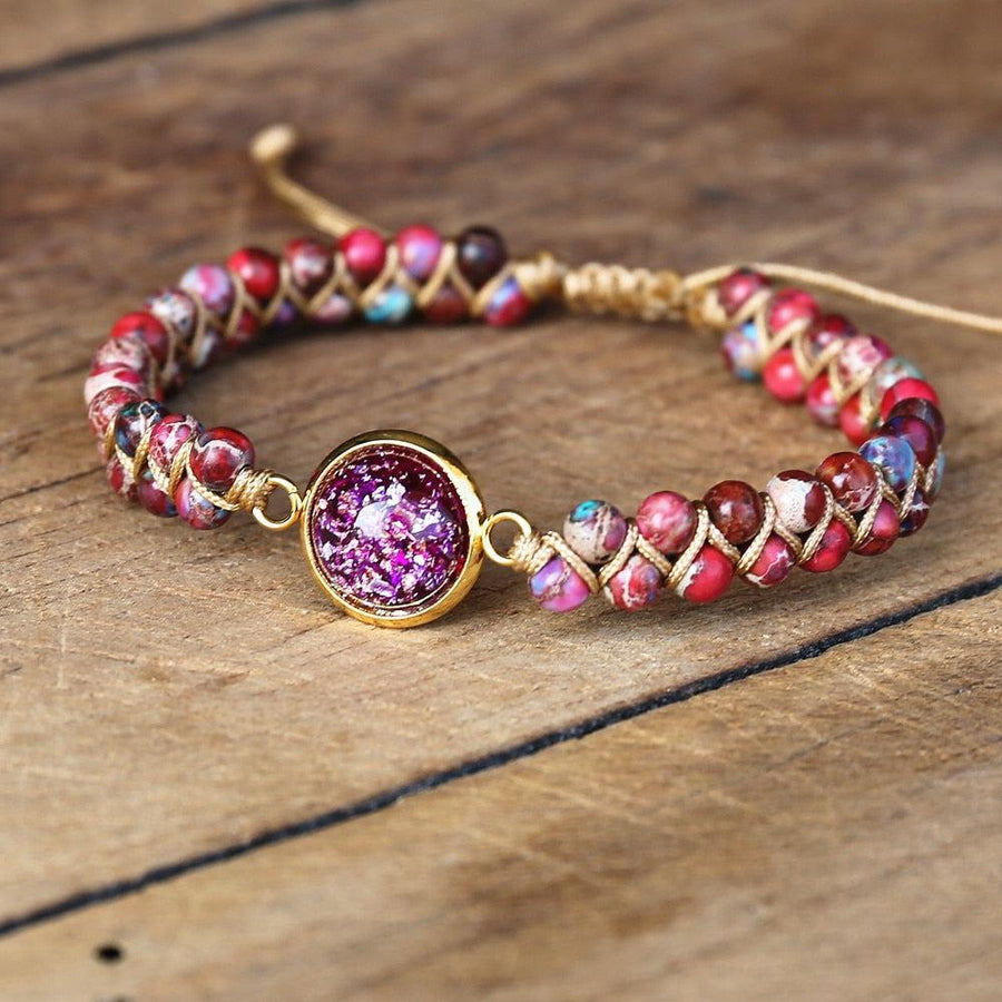 Bracelet Shamballa d’énergie en Orgonite impériale