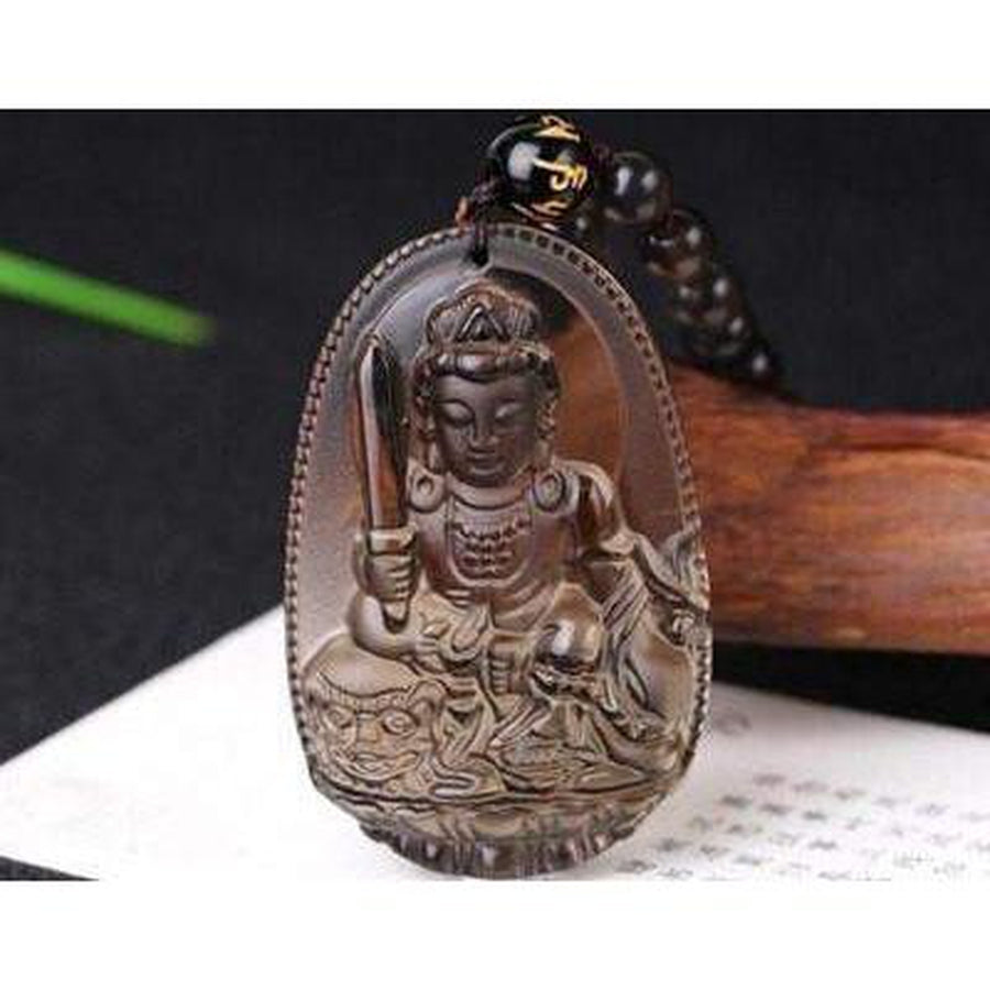 CHANCE - Pendenfif Bouddha en obsidienne