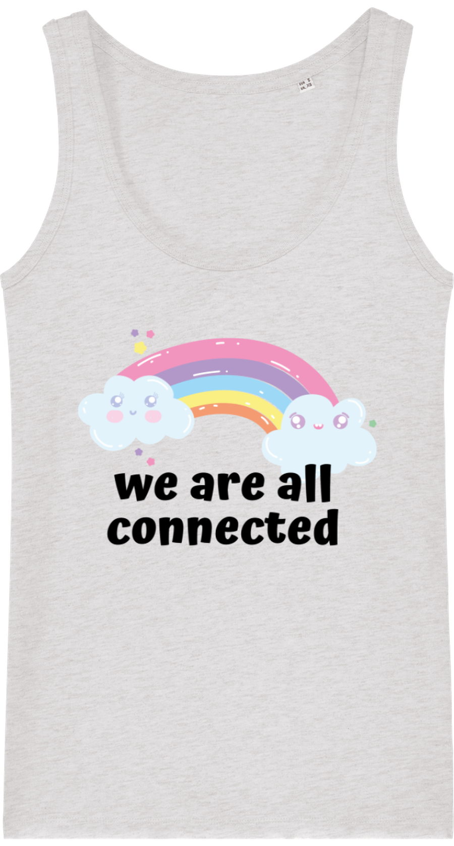 Débardeur en coton bio «We are all connected» pour Femme