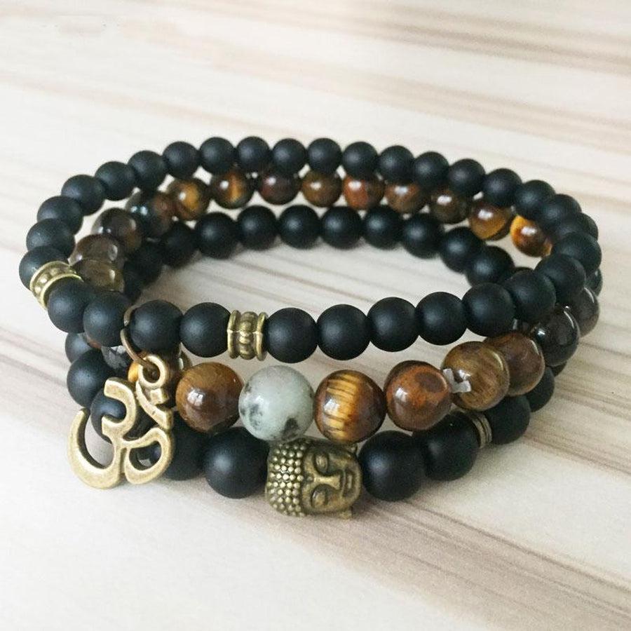 Ensemble de 3 bracelets «Confiance, Protection et Anti-Stress»