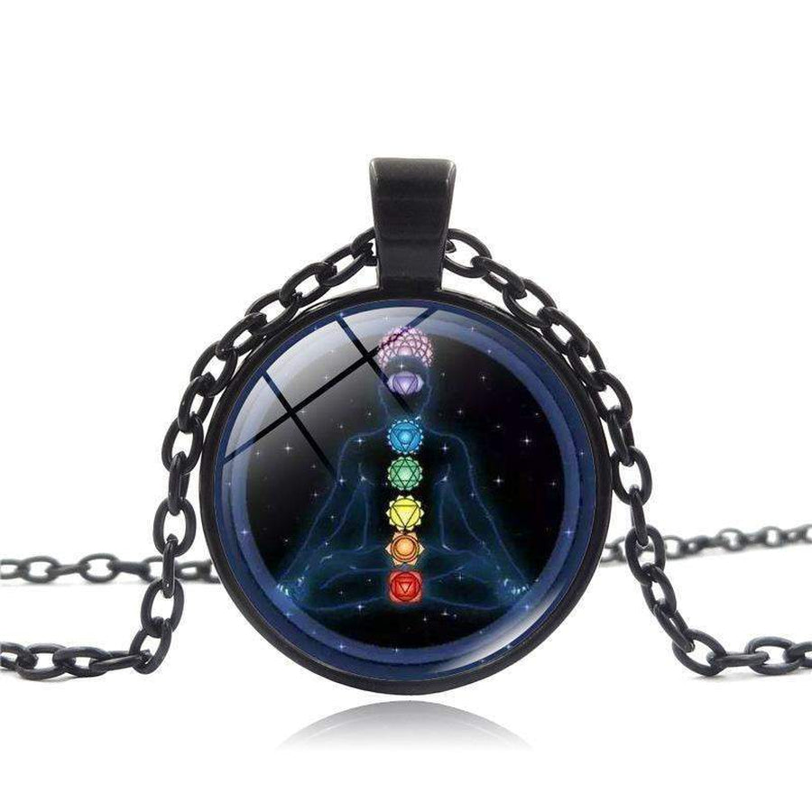 Pendentif des 7 Chakras en verre