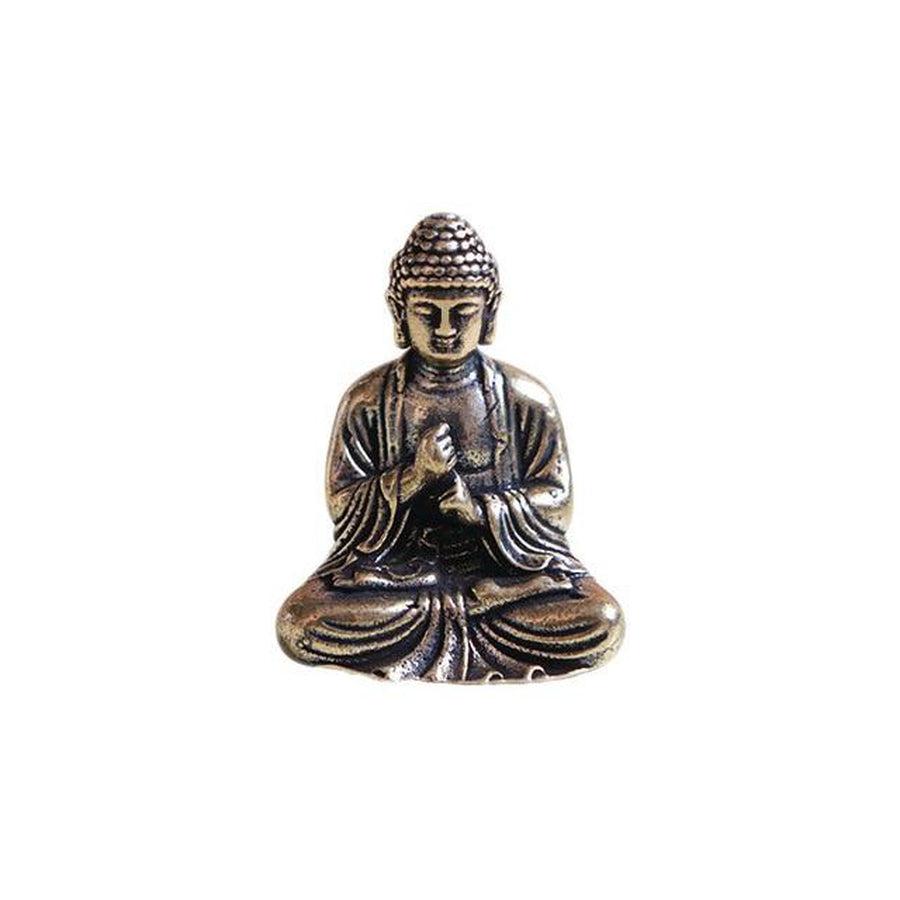 Statuette sculptée de Bouddha en laiton