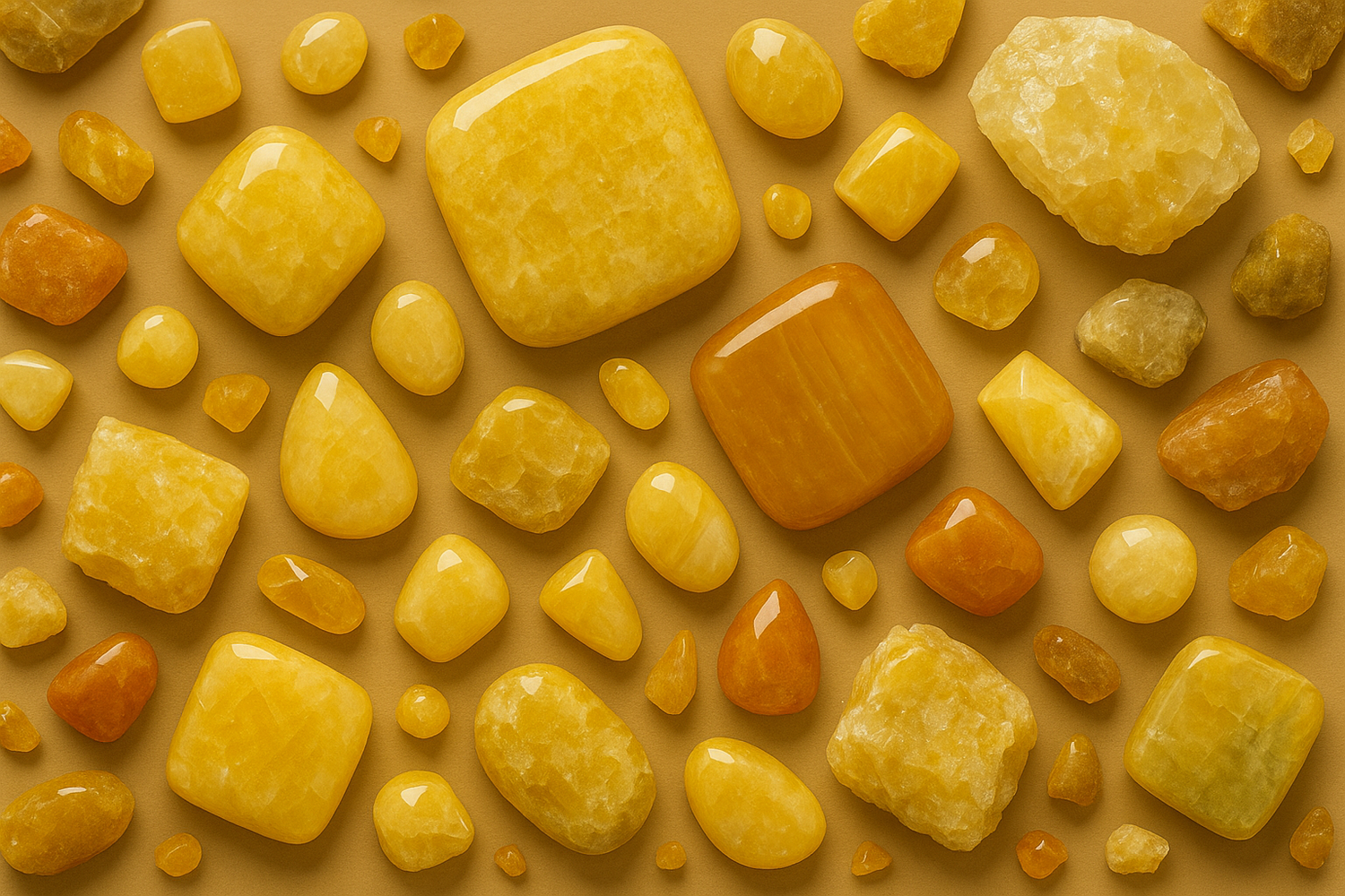 Les pierres de couleur jaune