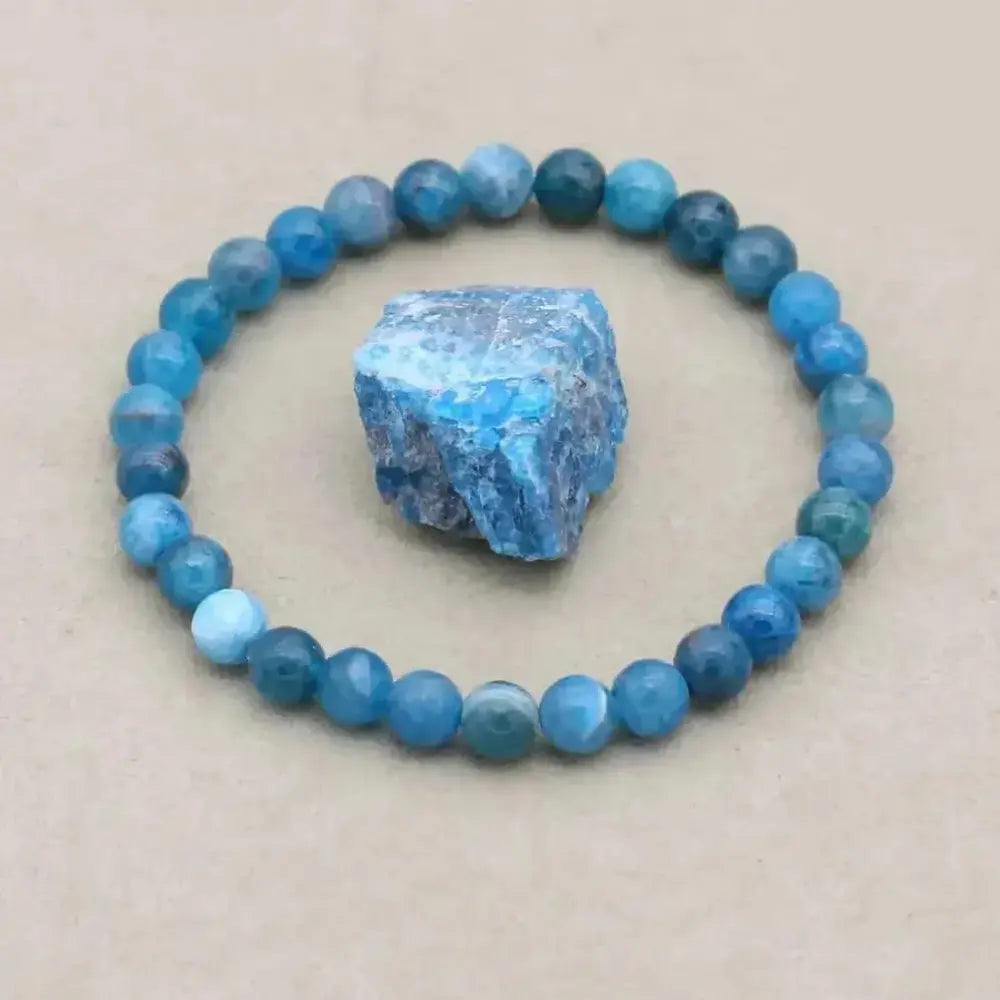 Bracelet «Minceur» en Apatite pour la perte de poids - Perles 6 mm