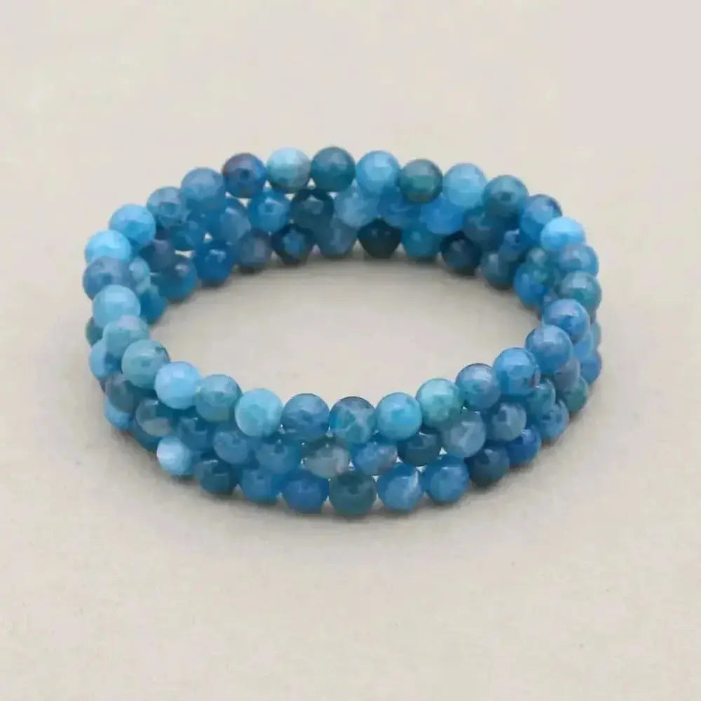 Bracelet «Minceur» en Apatite pour la perte de poids - Perles 6 mm