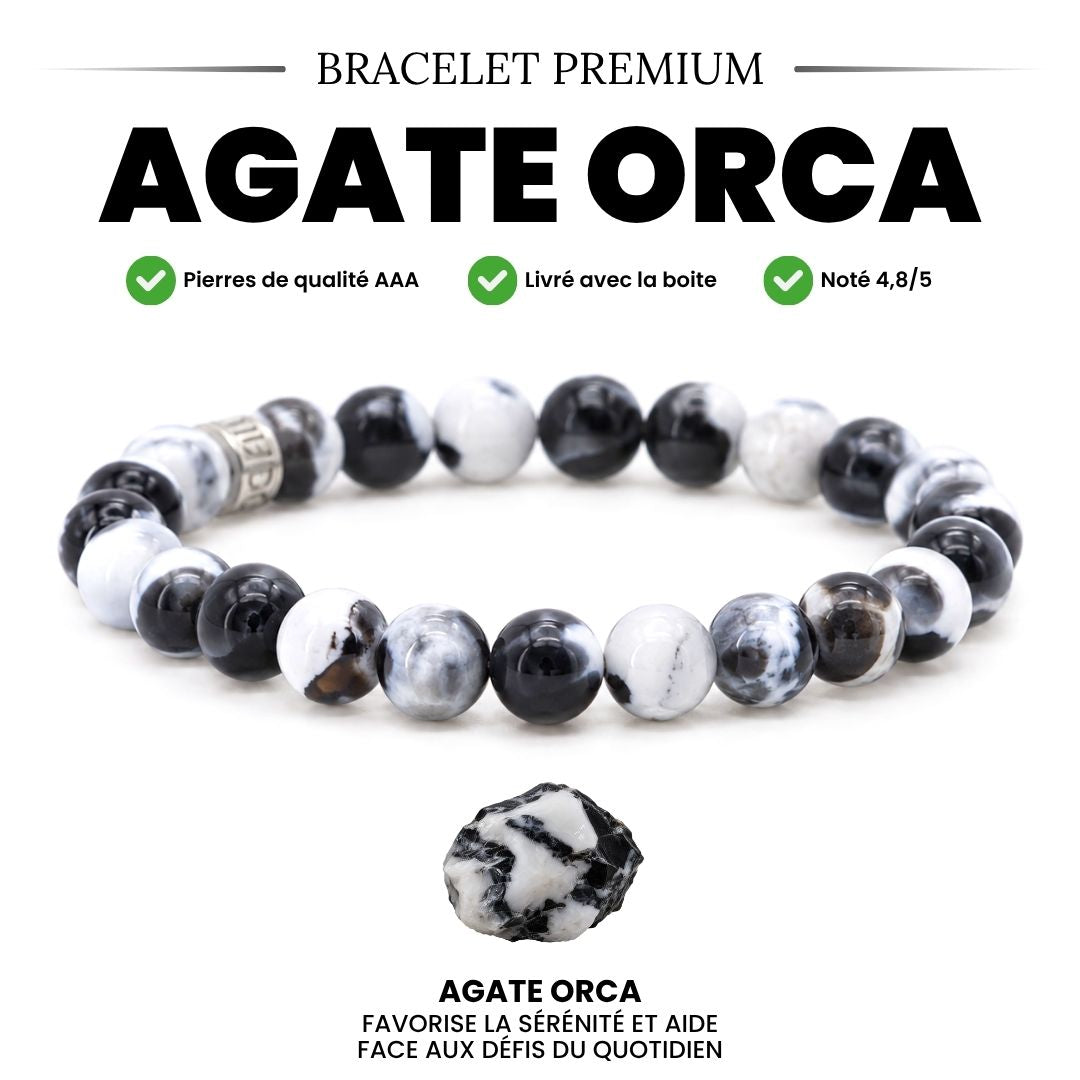 Bracelet « Protection » en Agate Orca