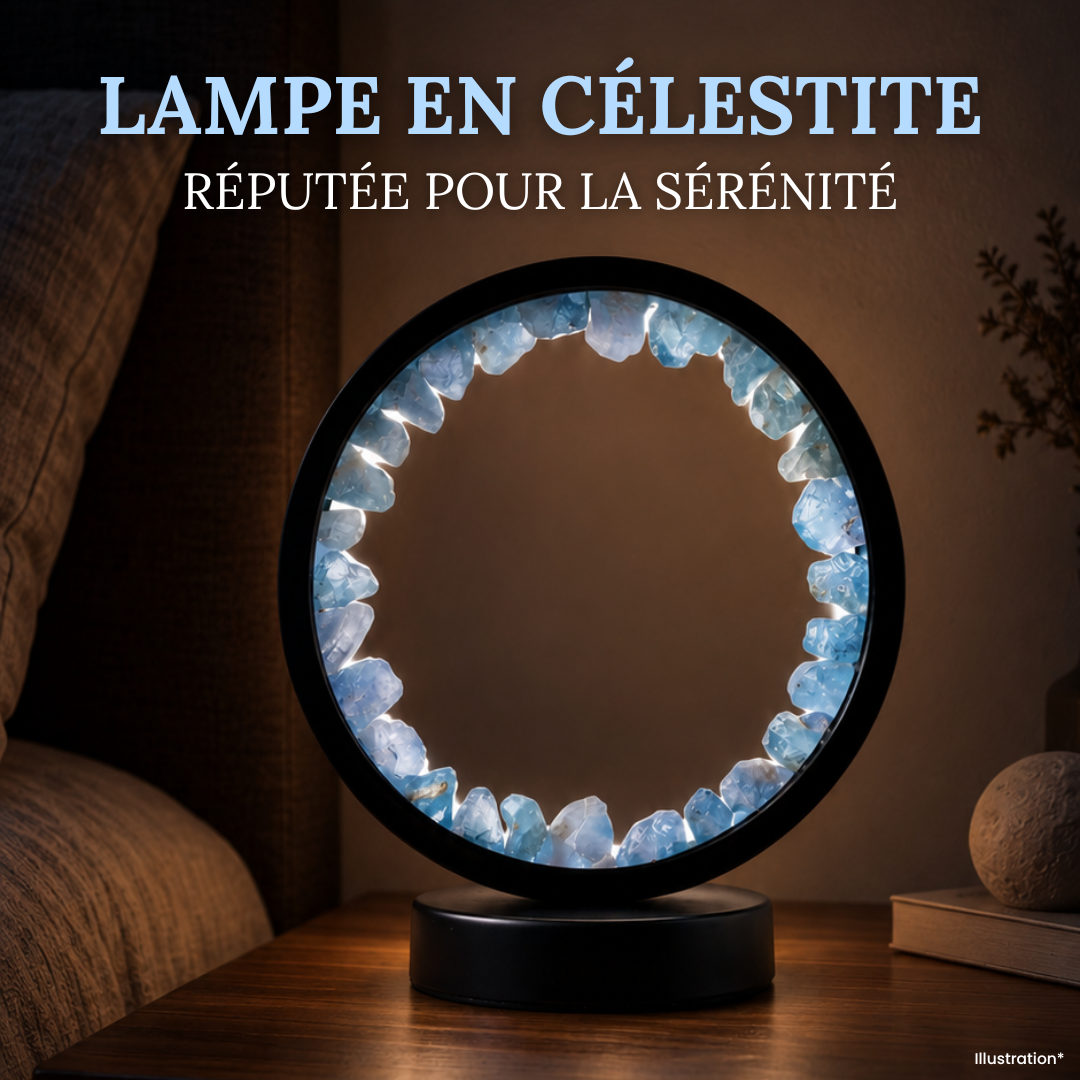 Lampe "Lumière Sereine" en Célestite