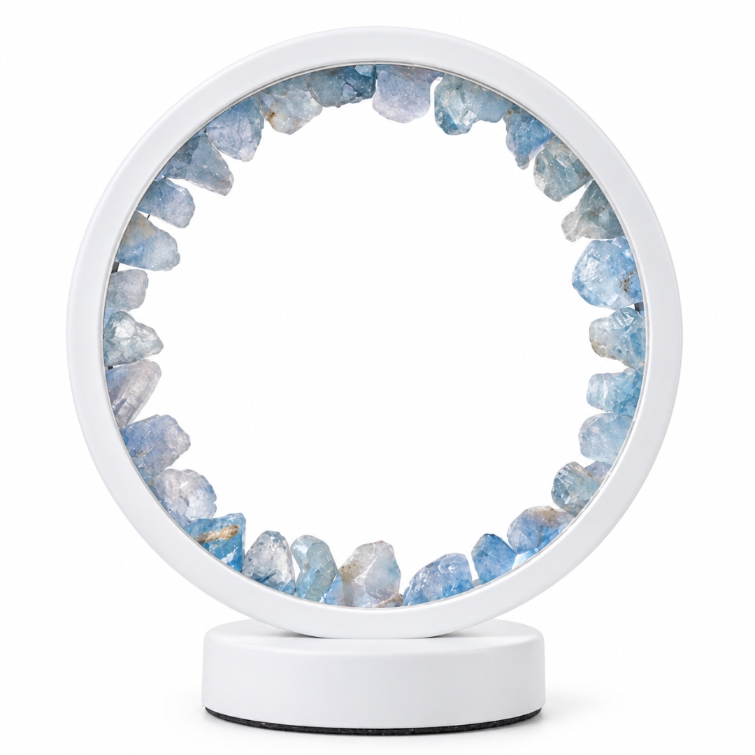 Lampe "Lumière Sereine" en Célestite