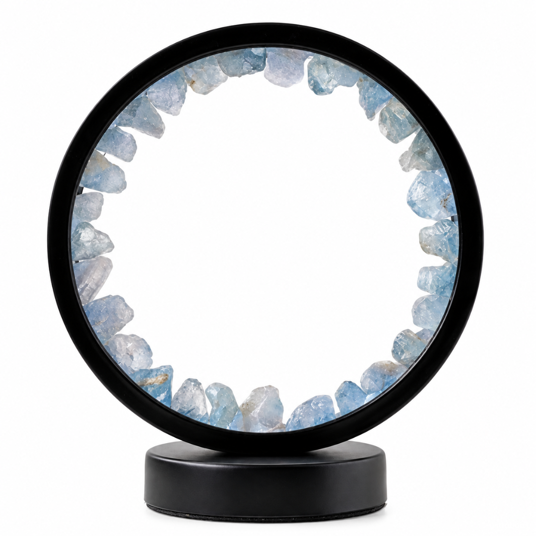 Lampe "Lumière Sereine" en Célestite