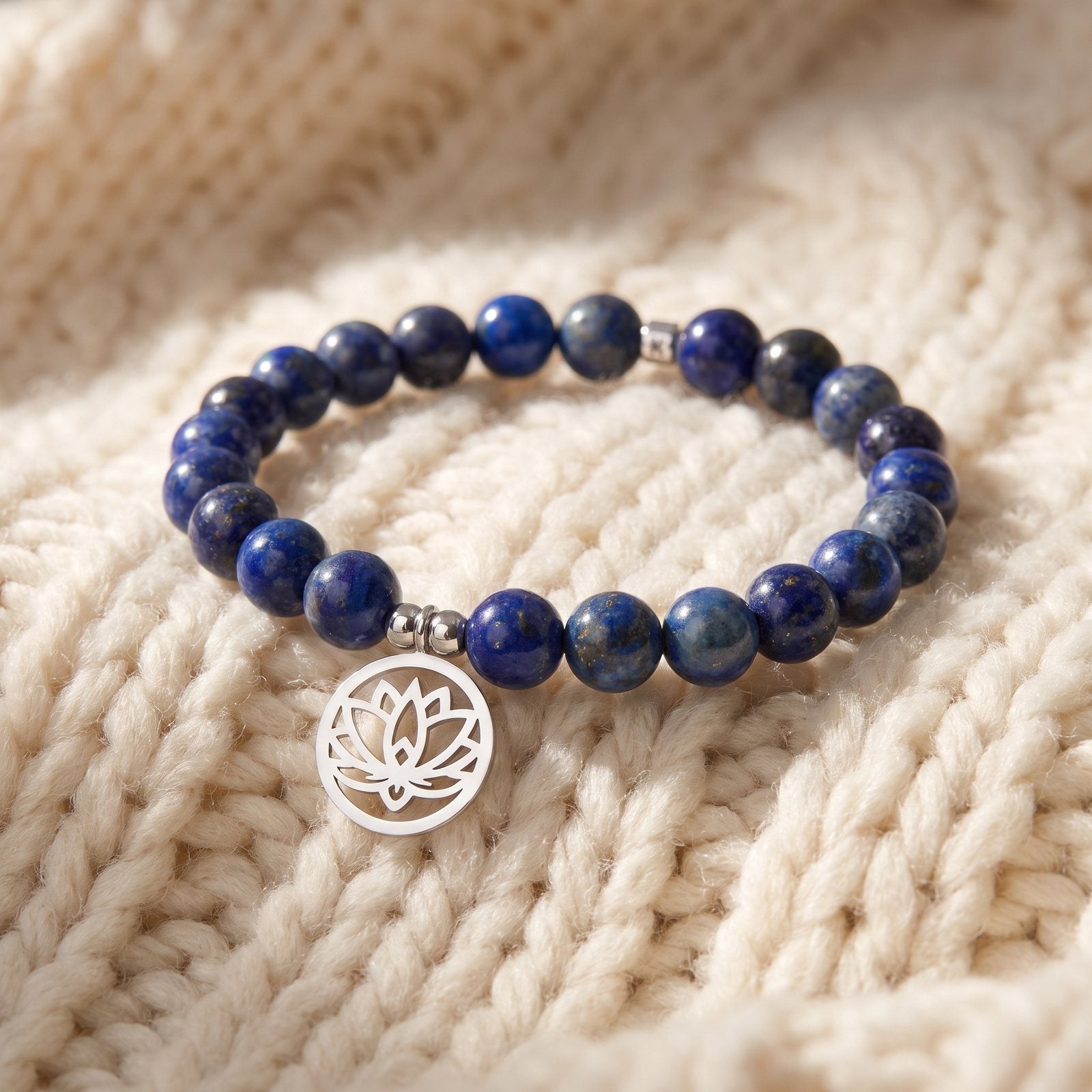 Bracelet "Expression & Confiance" en Lapis Lazuli