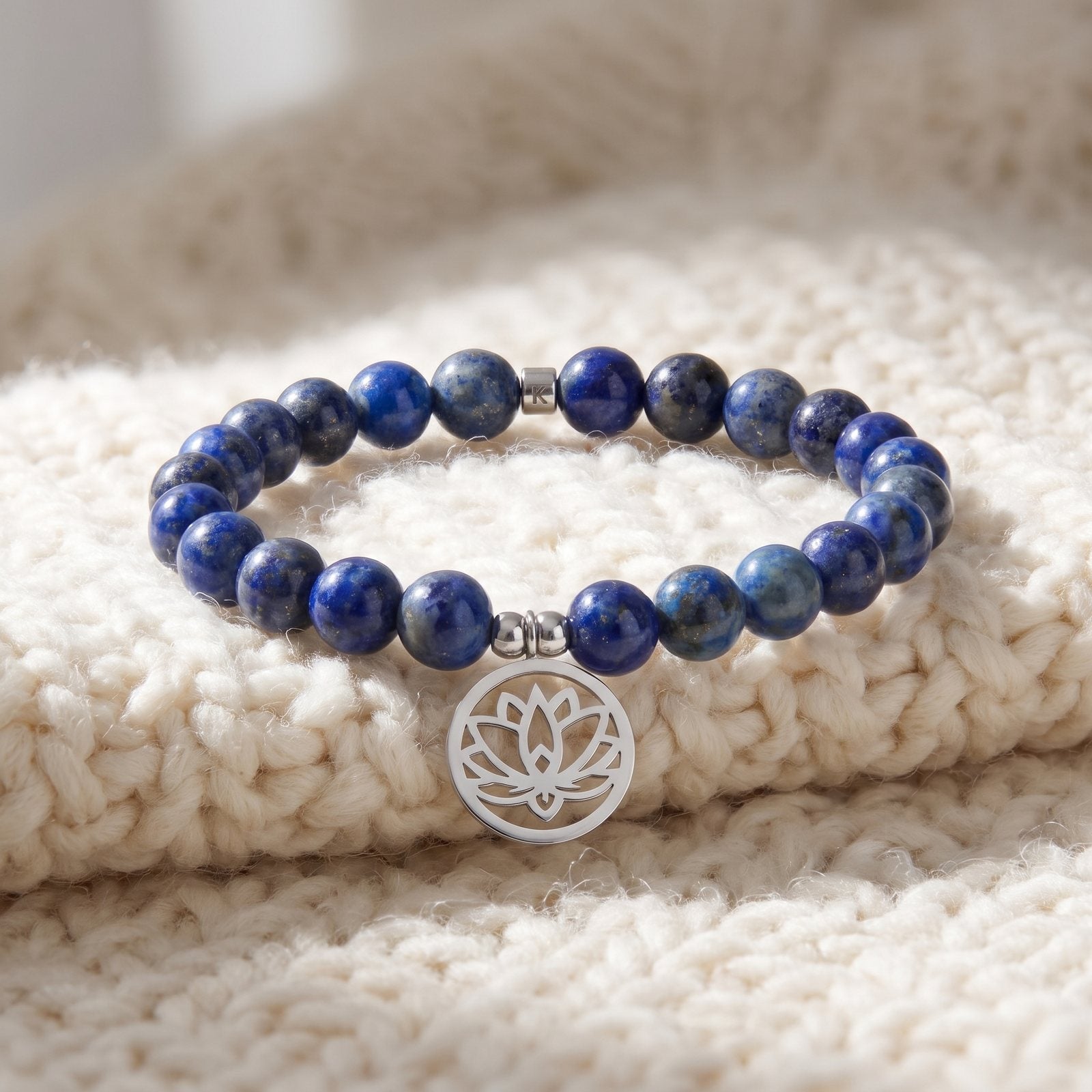 Bracelet "Expression & Confiance" en Lapis Lazuli