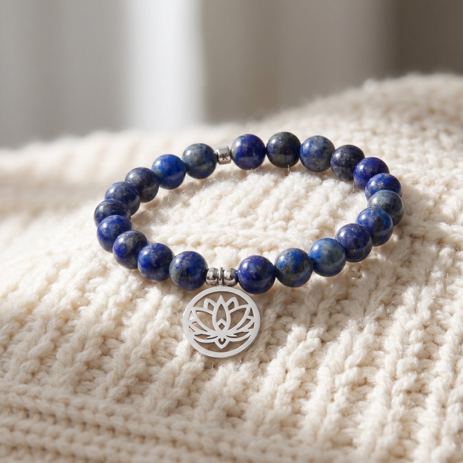 Bracelet "Expression & Confiance" en Lapis Lazuli