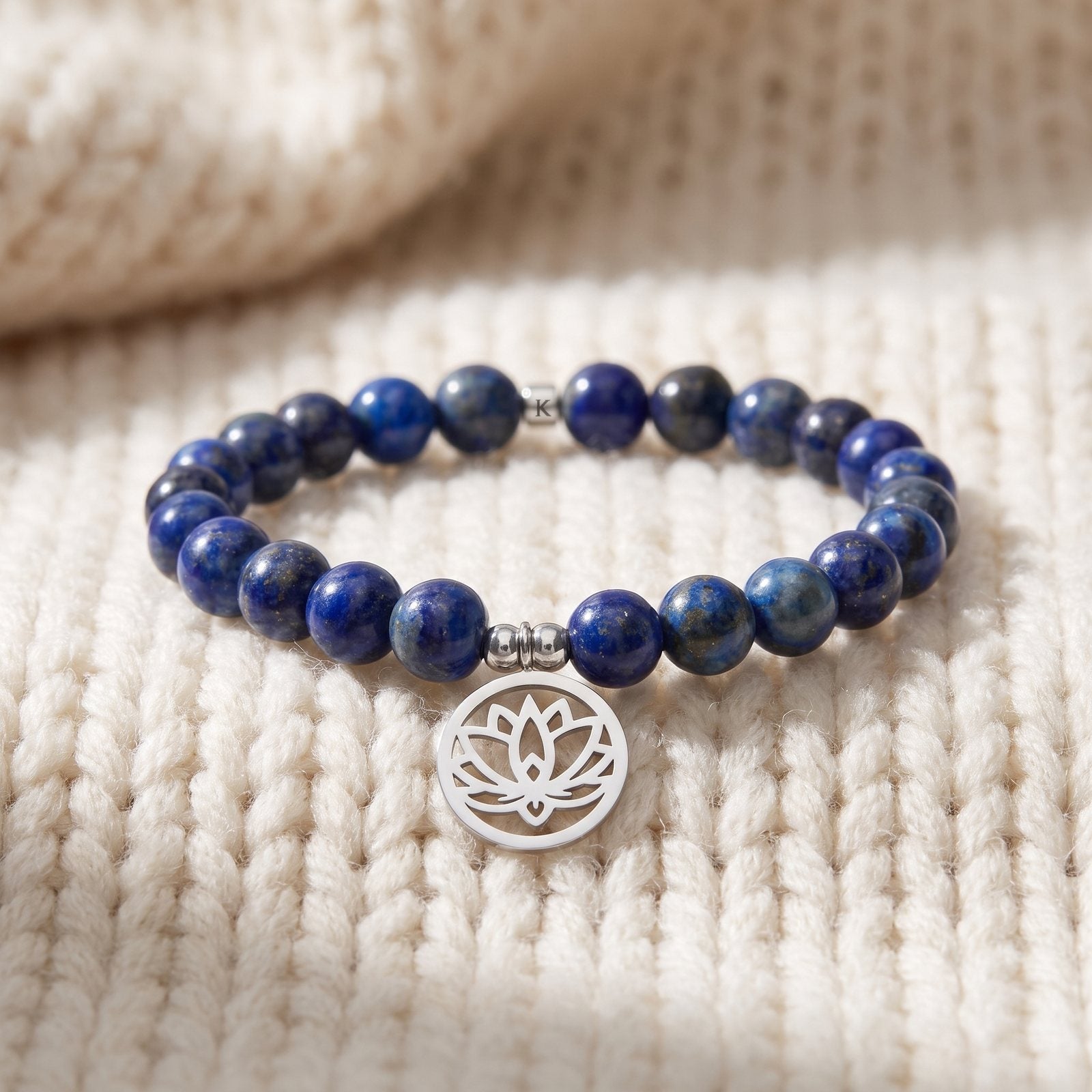 Bracelet "Expression & Confiance" en Lapis Lazuli