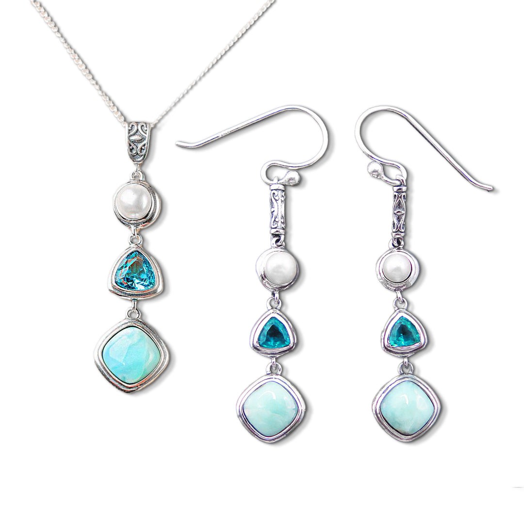 Ensemble complet sur fond blanc