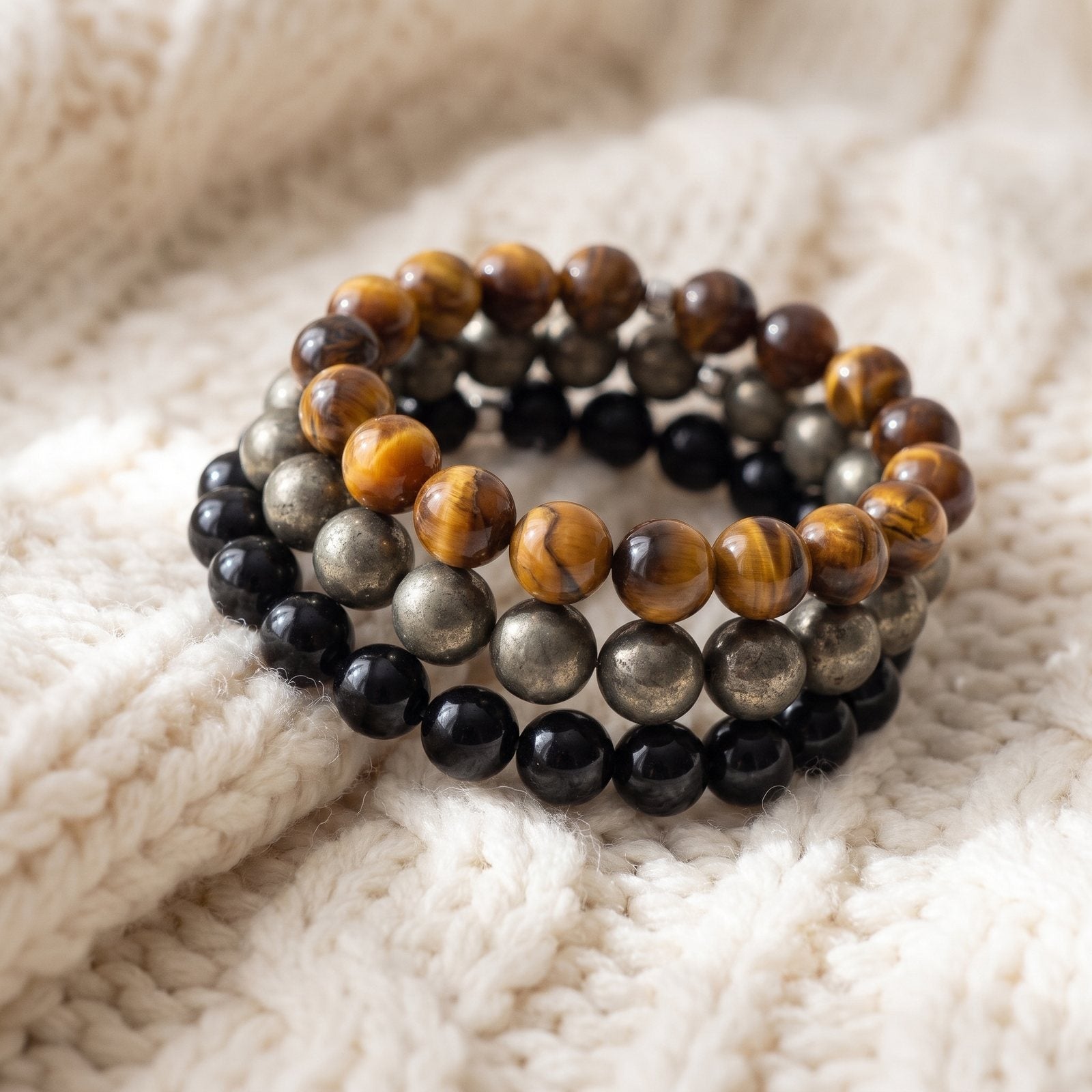 Triple Bracelets Énergie "Confiance"