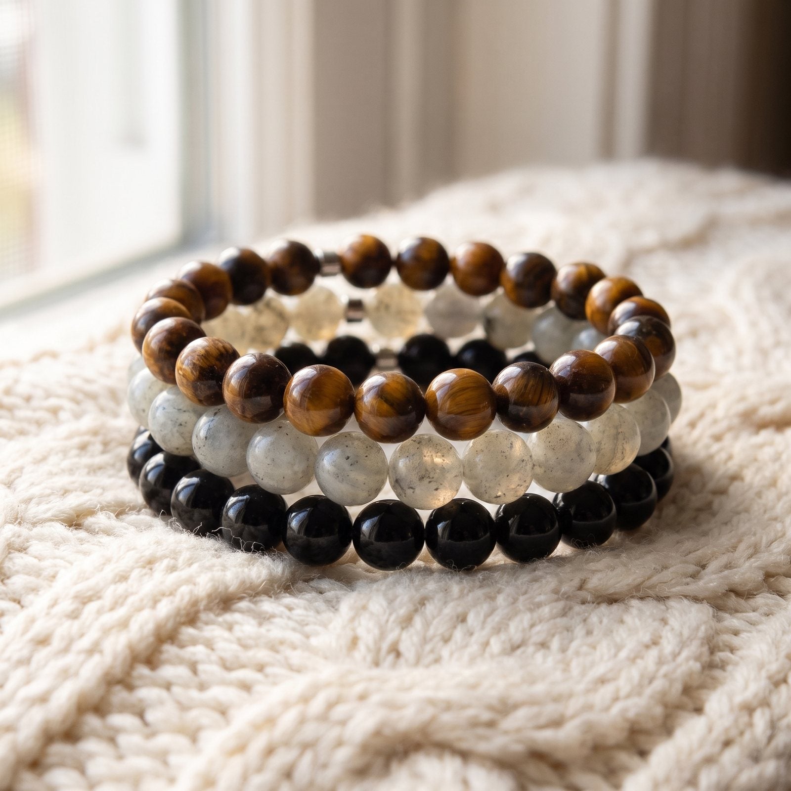 Triple Bracelets Énergie "Protection"