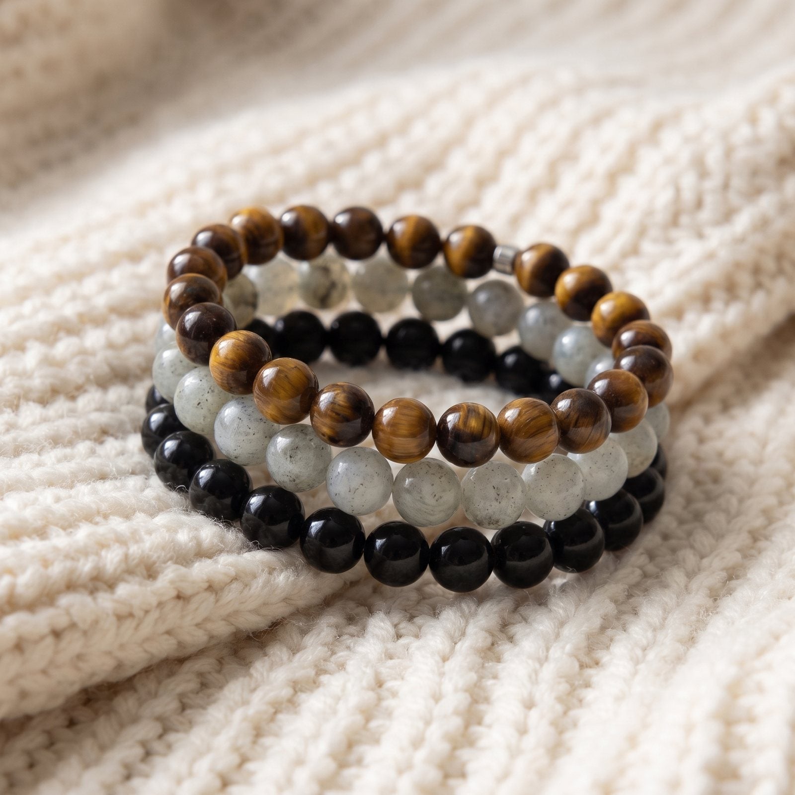 Triple Bracelets Énergie "Protection"