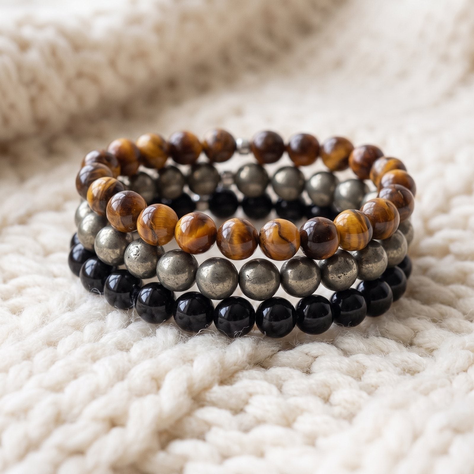 Triple Bracelets Énergie "Confiance"