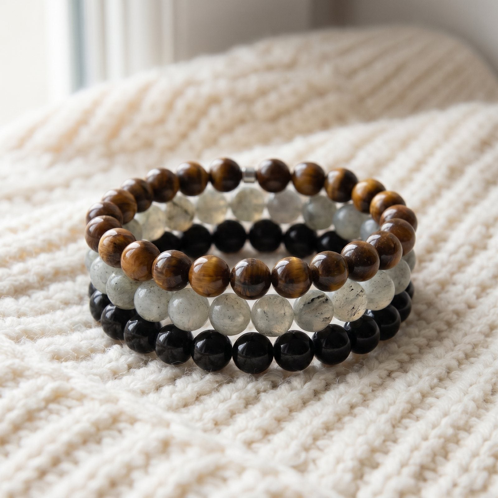Triple Bracelets Énergie "Protection"