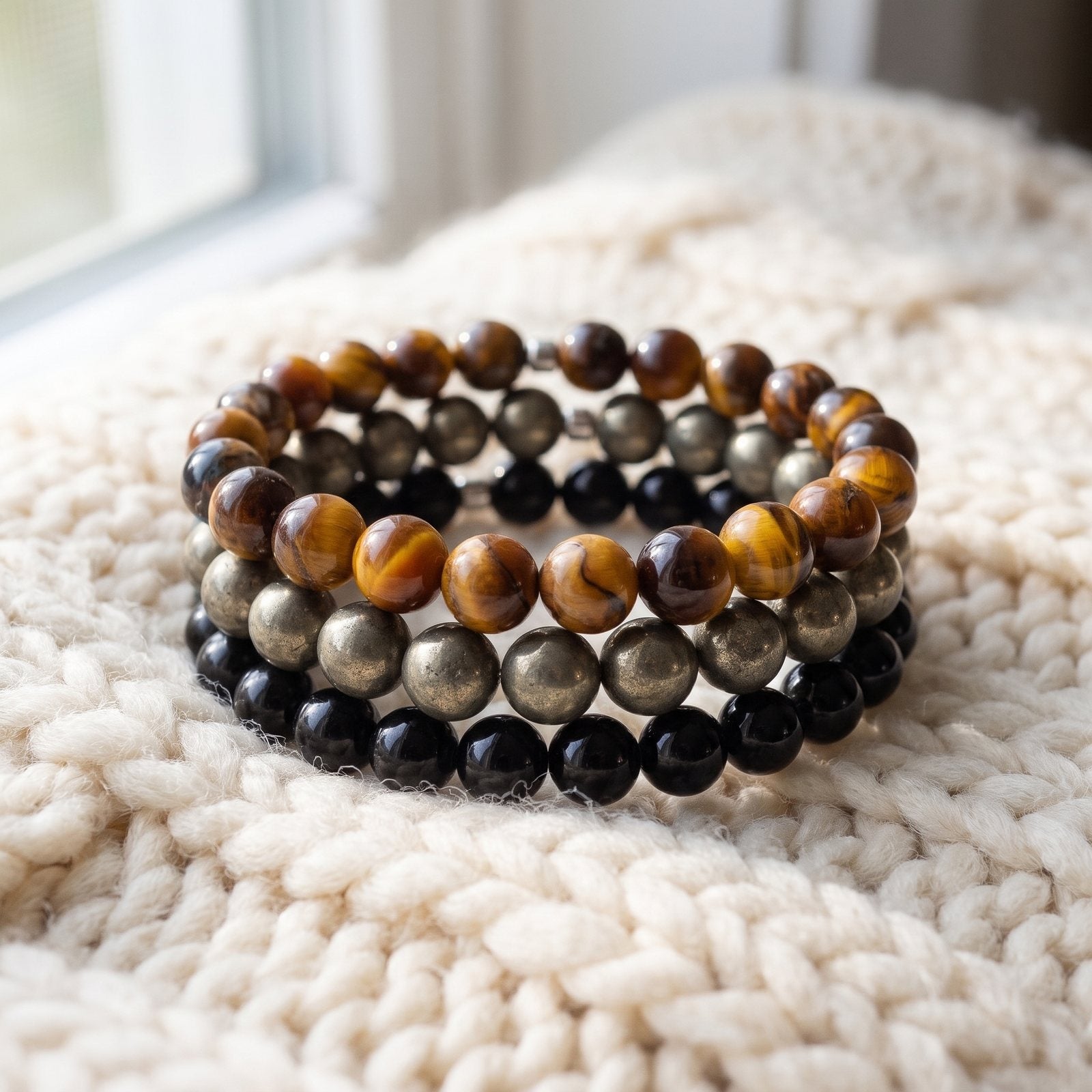 Triple Bracelets Énergie "Confiance"