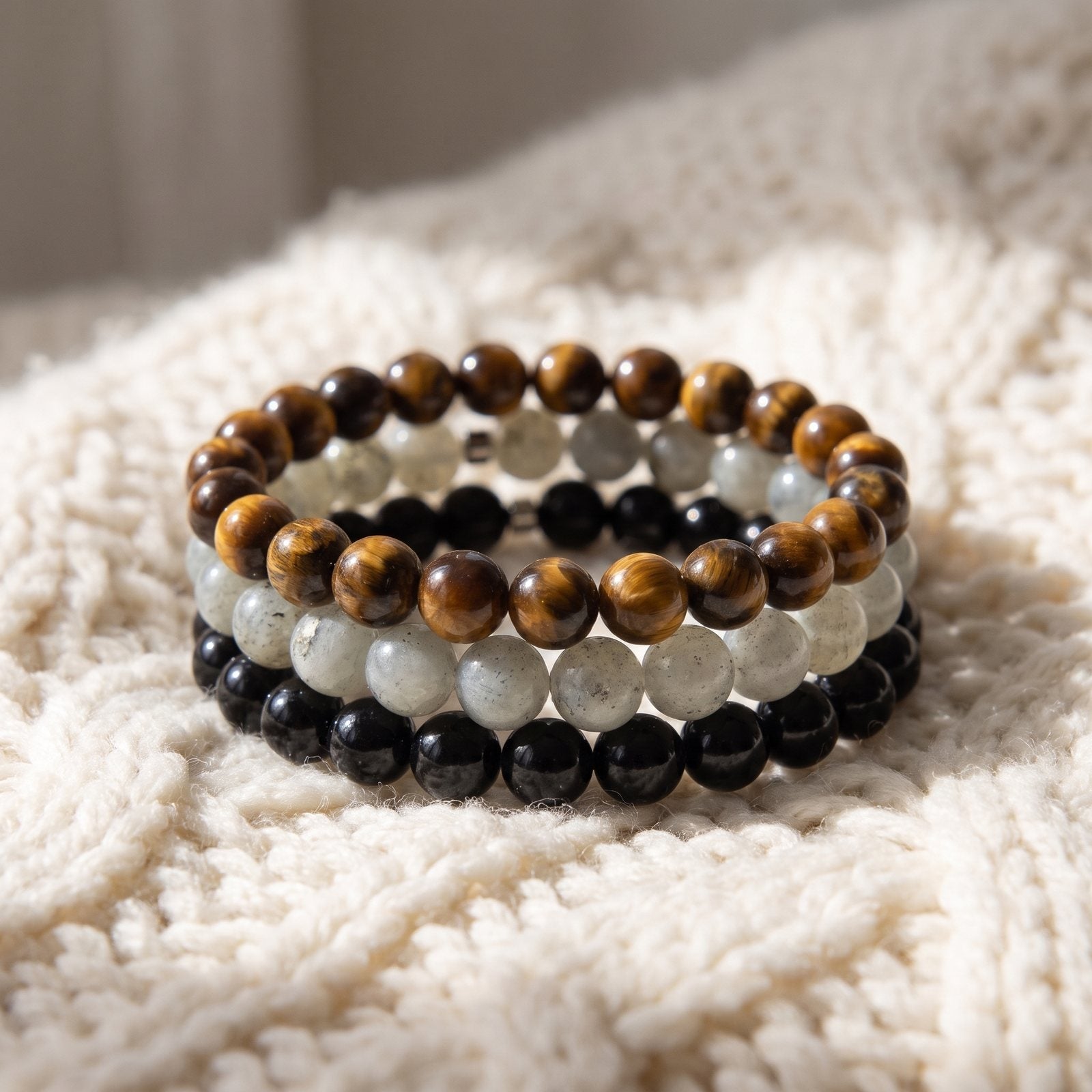 Triple Bracelets Énergie "Protection"