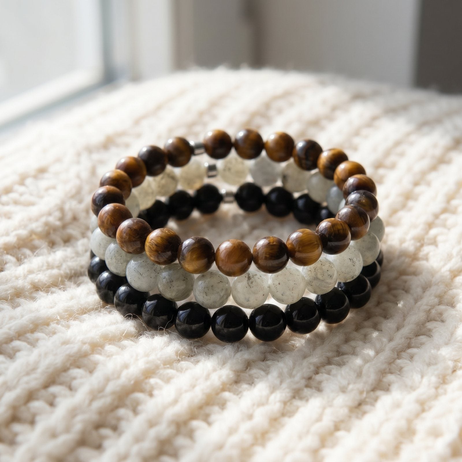 Triple Bracelets Énergie "Protection"