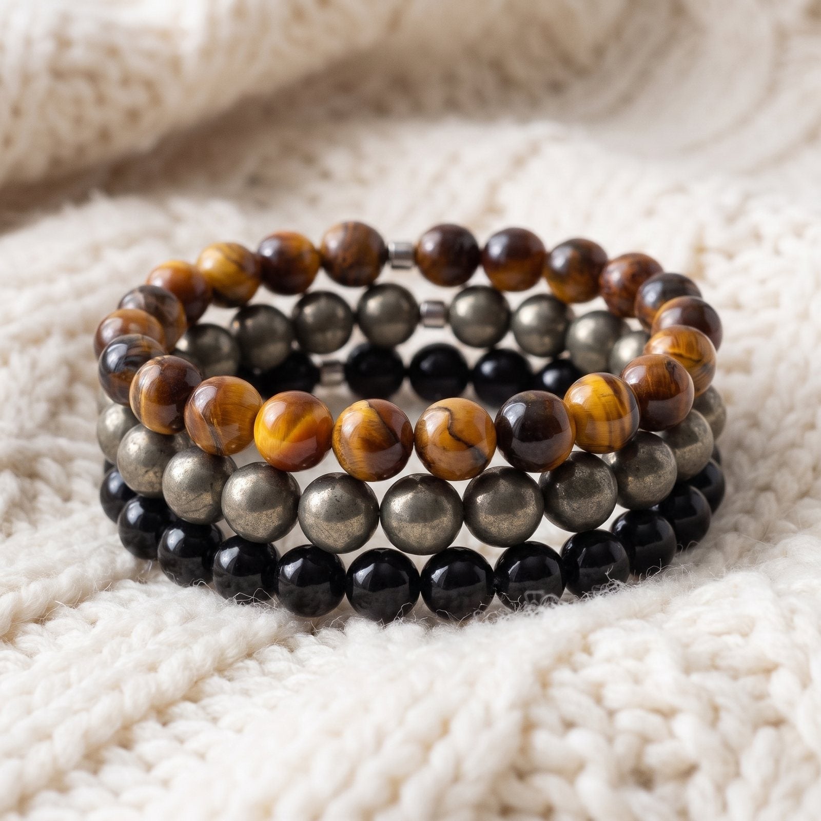Triple Bracelets Énergie "Confiance"