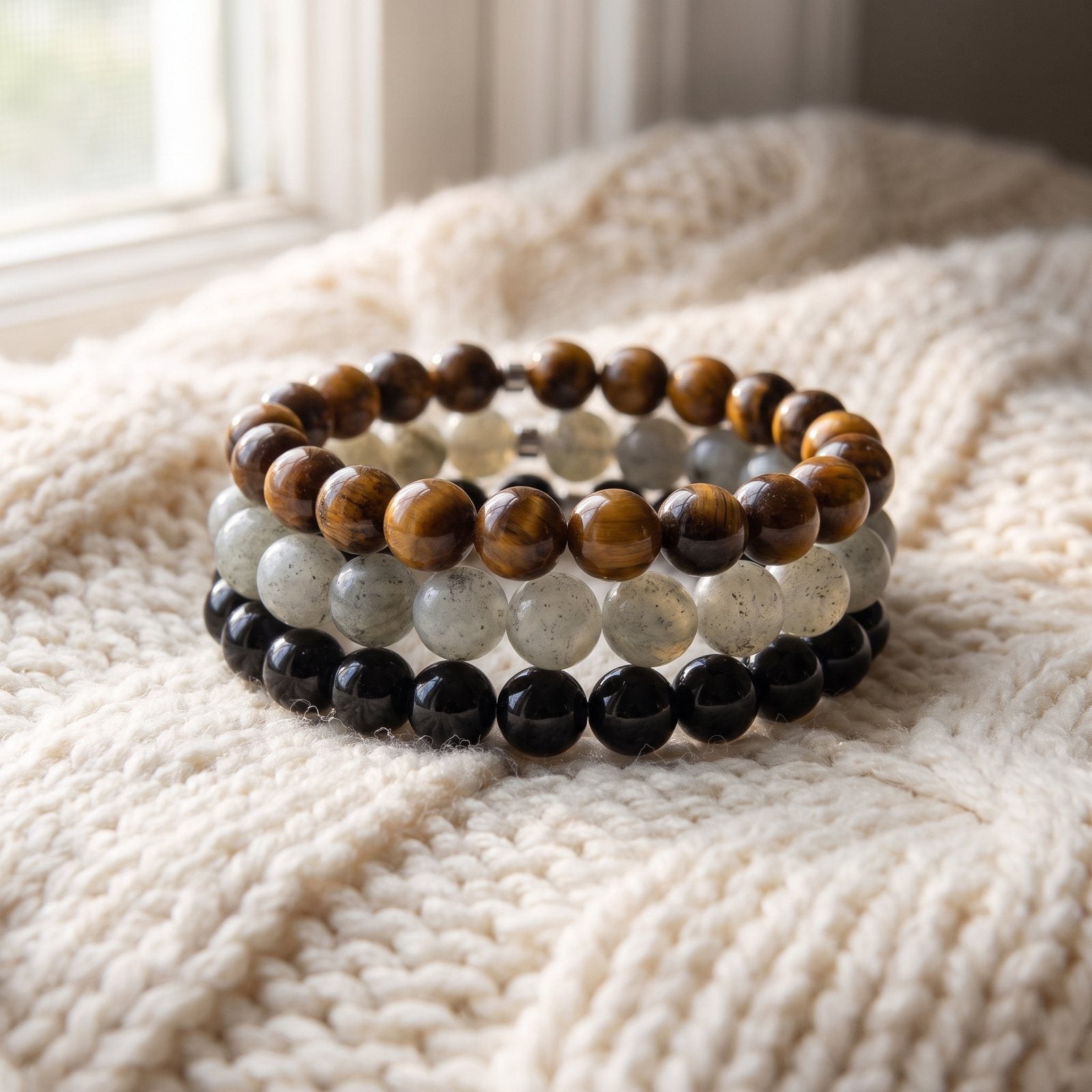 Triple Bracelets Énergie "Protection"