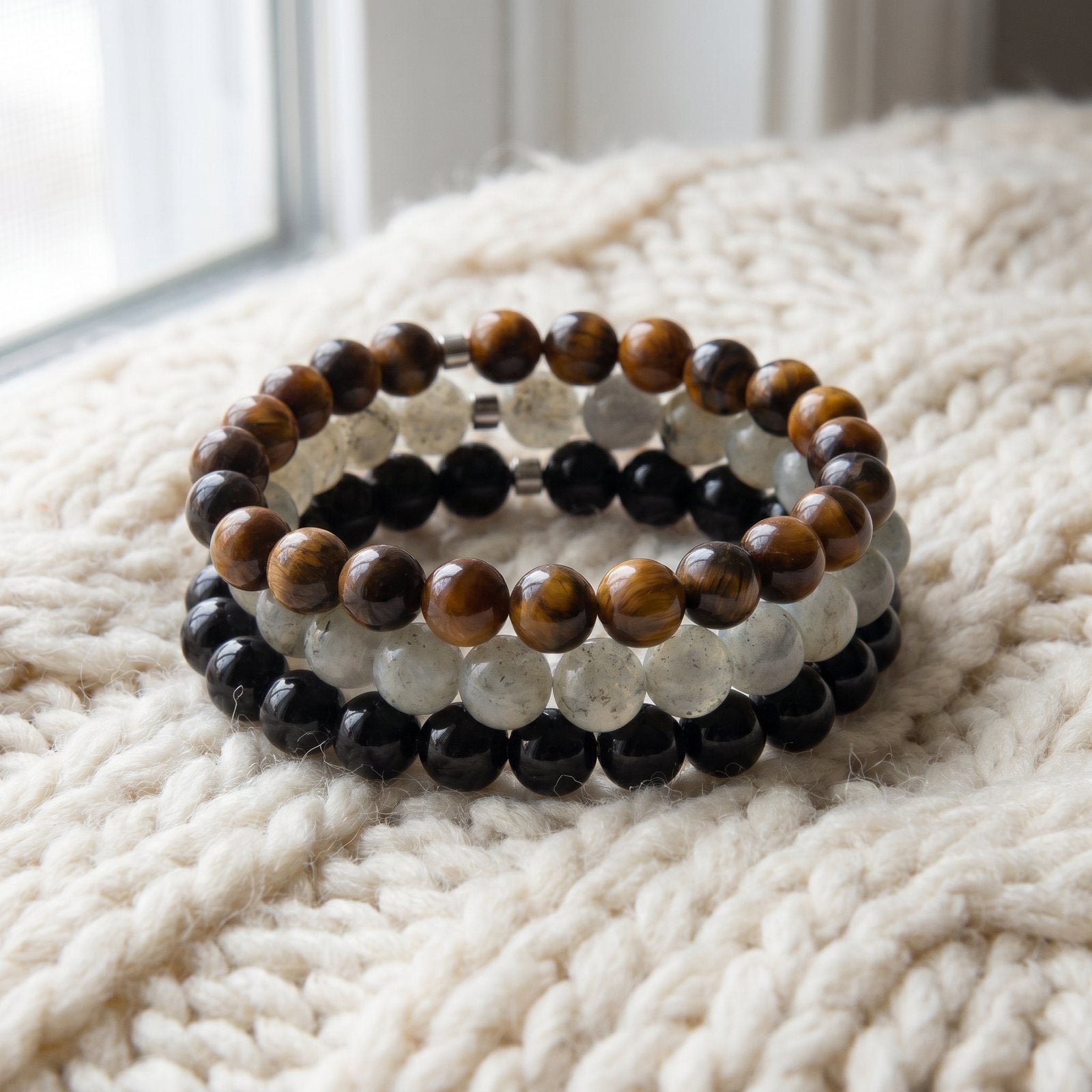 Triple Bracelets Énergie "Protection"