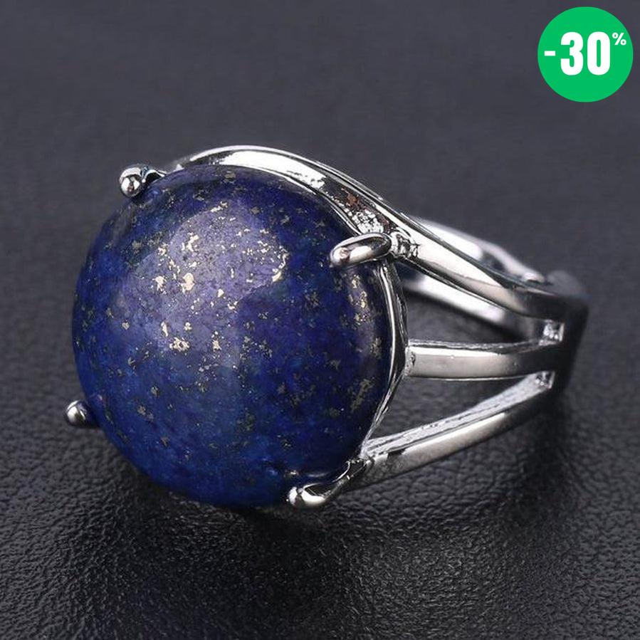 Bague cabochon en pierre sertie griffes