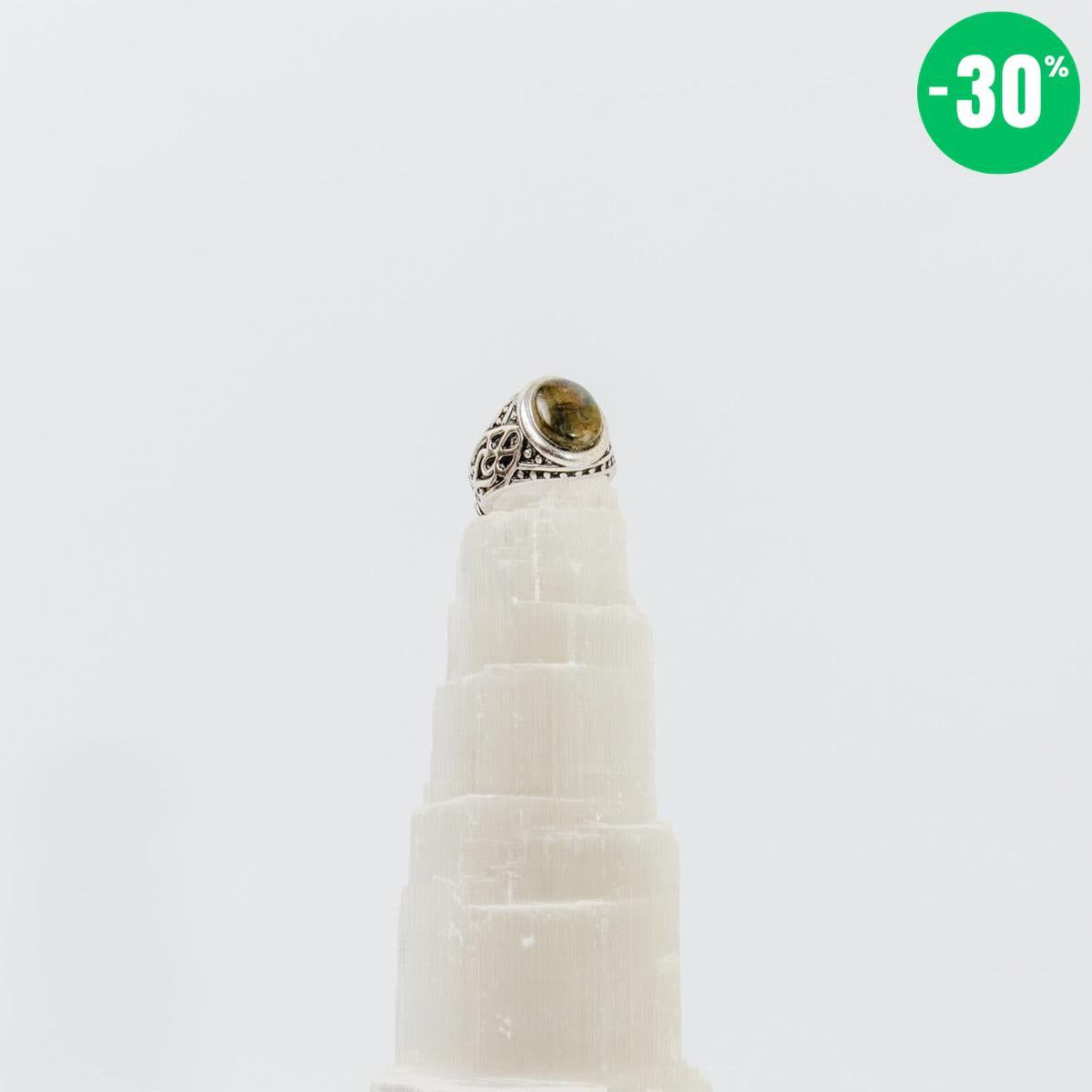 Bague de style antique en Labradorite (taille ajustable)