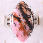 Bague redimensionnable en Rhodonite